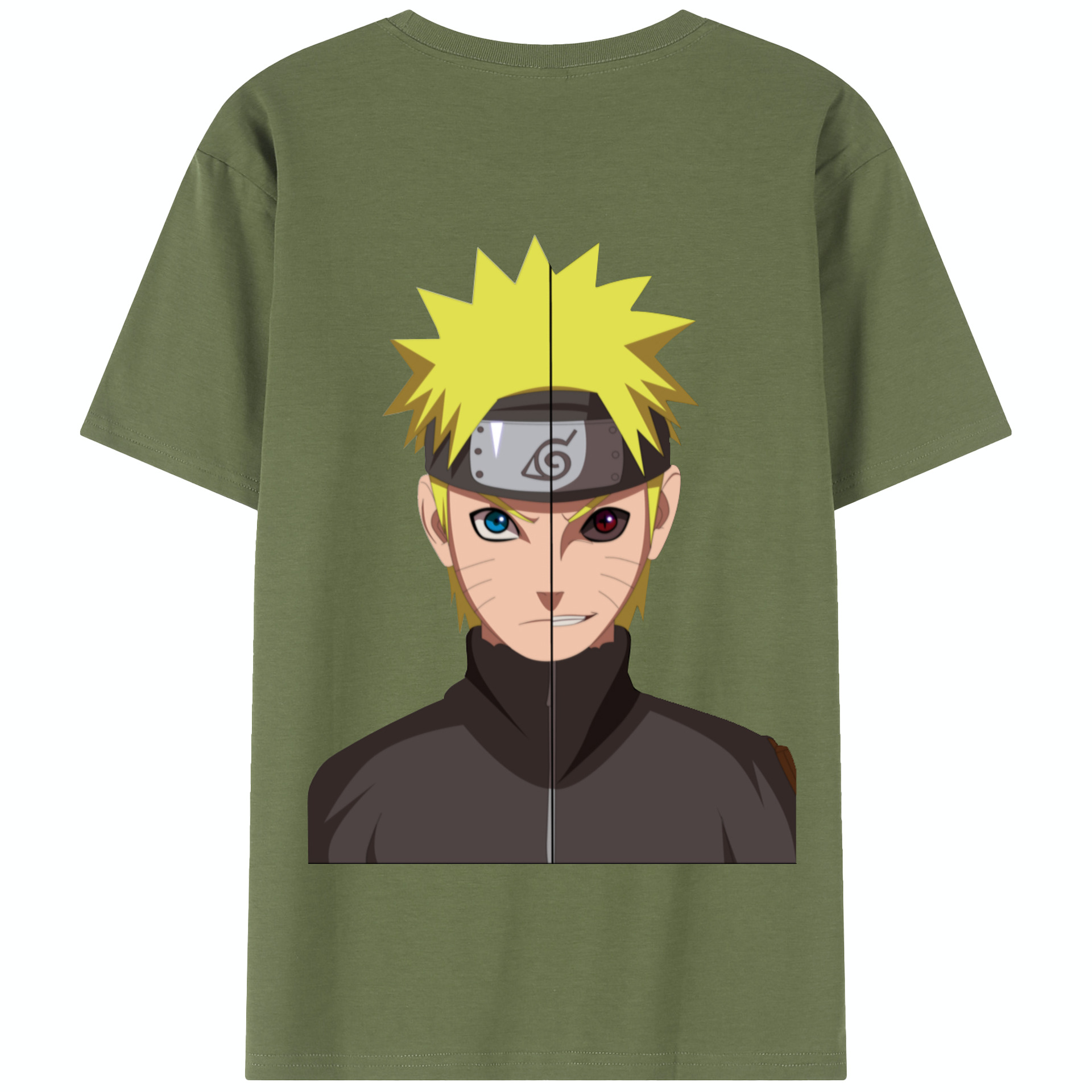 （画像用） NARUTO -ナルト- うずまき ナルト Uzumaki Naruto 綿100％半袖Tシャツ（背面プリント）